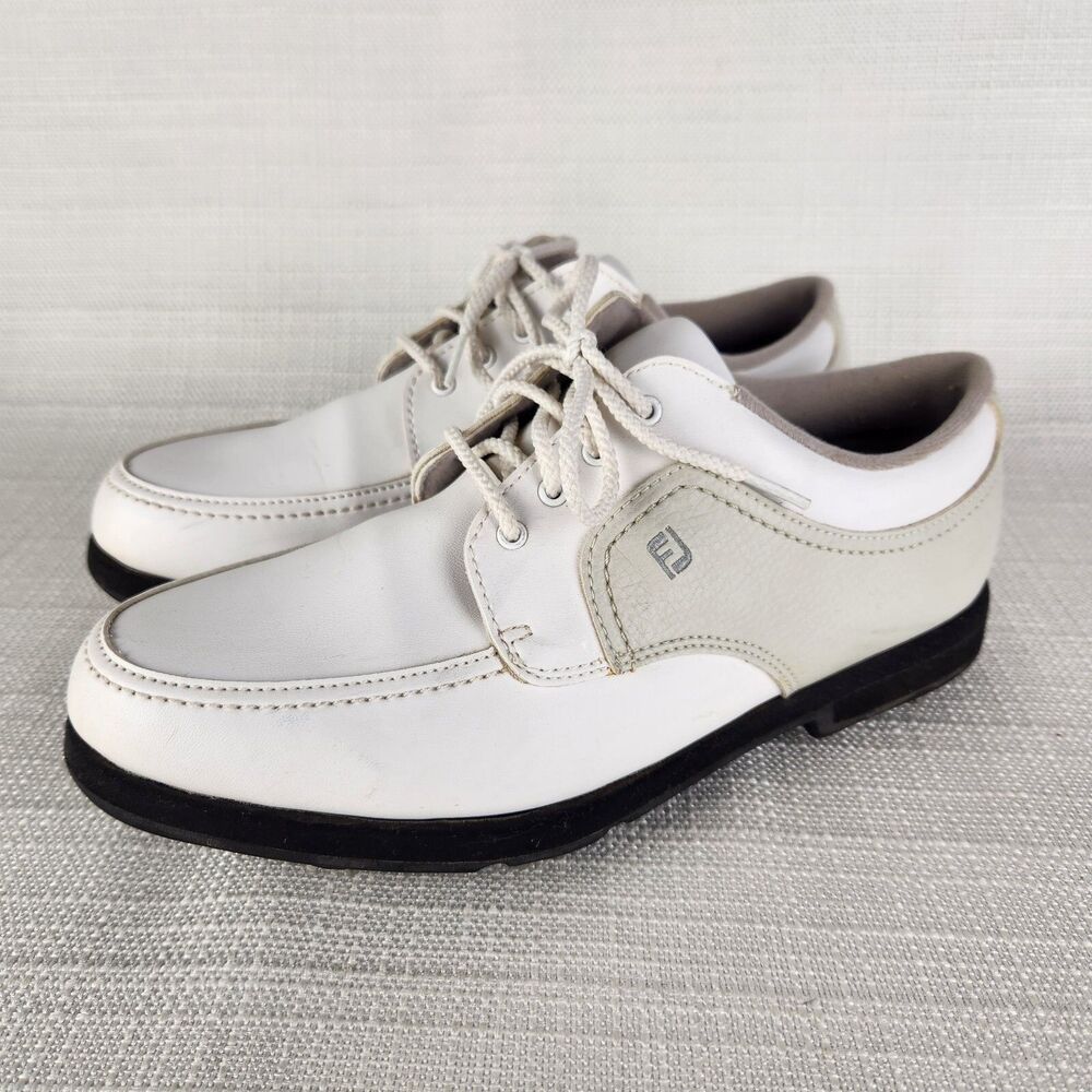 Footjoy Womens GreenJoys Size 8 Golf Shoes Loafers #48704 Soft Spikes Leather